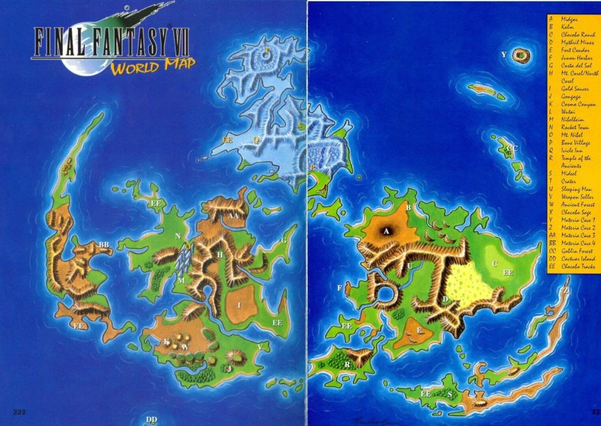 final fantasy vii map